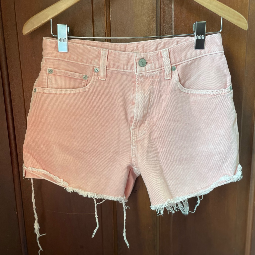 Lucky Brand 2  26 Pink Relaxed Denim Shorts